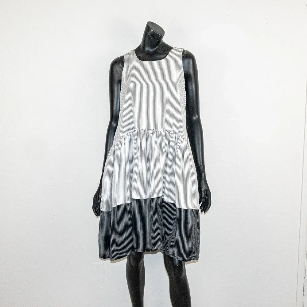 HENRIK VIBSKIV Women's Going on Stripe Dress Linen Viscoze SS16 - Picture 2 of 11